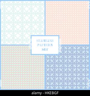 Verschiedene Pastell Retro vector seamless pattern. Stock Vektor