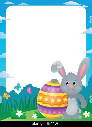 Rahmen mit stilisierten Hase und Osterei - eps10 Vektor-Illustration. Stock Vektor