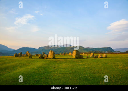 Castlerigg Stone Circle, in der Nähe von Keswick, Cumbria, England Stockfoto