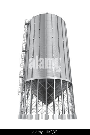 Bulk Feed Silo isoliert Stockfoto