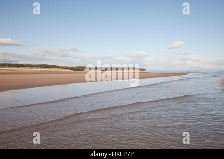 Culbin Sande Findhorn Bay, Moray in der Nähe von Inverness, North East Highlands von Schottland, Großbritannien Stockfoto