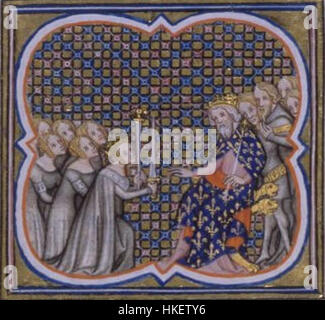 Dieses Gemälde mit dem Titel „Richilda Louis“ fängt ein Porträt oder eine Figur ein und zeigt die Technik und den Stil des Künstlers bei der Präsentation des Motivs. Das Werk spiegelt klassische Porträts und Kunstästhetik der damaligen Zeit wider. Stockfoto