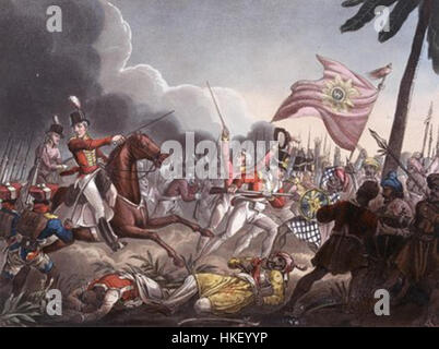 Schlacht von Assaye, 23. September 1803, gestochen von j.c. Stadler, herausgegeben von Thomas Tegg, 1. April 1818 Stockfoto