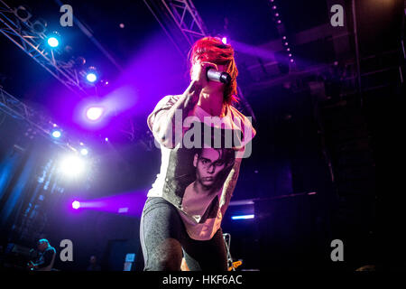 Trezzo Sull'adda, Italien. 26. Januar 2017. US-amerikanische Metalcore-Band Walls of Jericho live in Italien führt: Mairo Cinquetti/Pacific Press/Alamy Live News Stockfoto