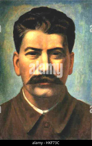 Dieses historische Kunstwerk zeigt Josef Stalin, geborener Ioseb Dschugaschwili, den ehemaligen sowjetischen Führer. Bekannt für seine zentrale Rolle in der Führung der Sowjetunion Mitte des 20. Jahrhunderts spiegelt seine Darstellung seinen Einfluss auf die Weltgeschichte und sein umstrittenes Erbe wider. Stockfoto