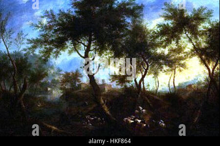 Jan Vermeer van Haarlem (Jan van der Meer II) 1656 1705, Paisaxe Stockfoto