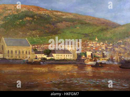 Wilhelm Otto Peters Bergen havn Stockfoto