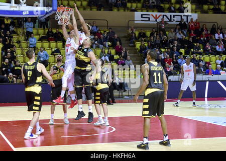 Monaco. 26. Januar 2017. Basketball-Europa-Champions-league-AS Monaco - Aris Salonique (80-66). Bildnachweis: Philippe Lombard/Pacific Press/Alamy Live-Nachrichten Stockfoto