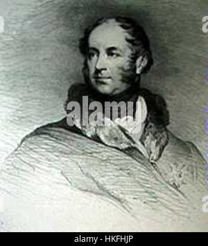 Ein historisches Porträt des 2. Earl of Enniskillen, eines bekannten irischen Peers aus dem 18. Jahrhundert. Das Gemälde präsentiert eine edle Figur in aristokratischer Kleidung, die die Opulenz und den Status der Zeit unterstreicht. Stockfoto