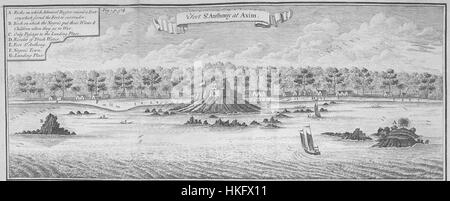 Fort St. Anthony Axim, Gold Coast, frühen 18. Cent. Thomas Astley (Hg.), eine neue allgemeine Sammlung von Fahrten und Reisen (London, 1745-47) Stockfoto