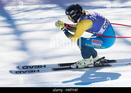 Cortina d ' Ampezzo, Italien. 27. Januar 2017. Kajsa Klin Schwedens auf dem Platz beim Abfahrtstraining in Cortina d ' Ampezzo, Italien am 27. Januar 2017. Bildnachweis: Rok Rakun/Pacific Press/Alamy Live-Nachrichten Stockfoto