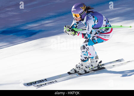 Cortina d ' Ampezzo, Italien. 27. Januar 2017. Anna Veith Österreichs auf dem Platz beim Abfahrtstraining in Cortina d ' Ampezzo, Italien am 27. Januar 2017. Bildnachweis: Rok Rakun/Pacific Press/Alamy Live-Nachrichten Stockfoto