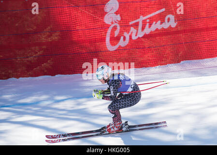 Cortina d ' Ampezzo, Italien. 27. Januar 2017. Tina Weirather von und zu Liechtenstein auf dem Platz beim Abfahrtstraining in Cortina d ' Ampezzo, Italien am 27. Januar 2017. Bildnachweis: Rok Rakun/Pacific Press/Alamy Live-Nachrichten Stockfoto