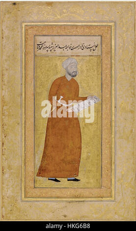 Signierte Abd al-Aziz, Porträt von MIRZA MUHAMMAD, Sohn von QABAHAT, von ABD AL-AZIZ, Persien, TABRIZ, ca. 1540 45, SOTHEBY Stockfoto