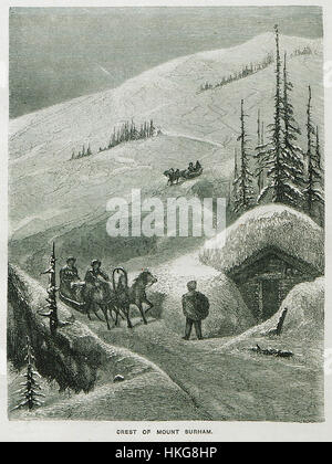 Dieses Gemälde von William Francis Ainsworth aus dem Jahr 1870 zeigt das Wappen des Mount Surham. Ainsworth fängt die Pracht und natürliche Schönheit der Landschaft in detaillierten Pinselarbeiten ein. Stockfoto