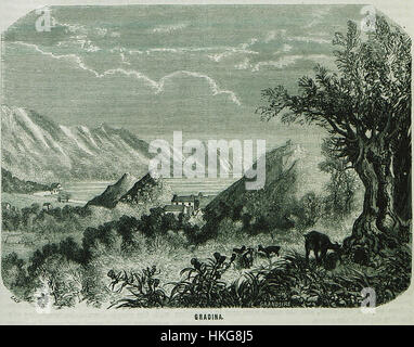 „Gradina“ von William Francis Ainsworth, gemalt 1870, bietet einen malerischen Blick auf einen Garten, der seine üppige Schönheit und ruhige Atmosphäre im viktorianischen Stil einfängt. Stockfoto