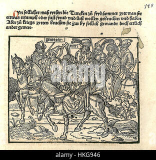 Osmanische Kavallerie während der Belagerung von Rhodos Breydenbach Bernhard Von 1486 Stockfoto