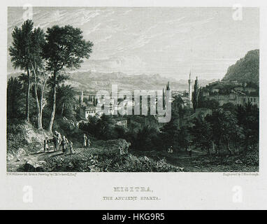 Misitra, das antike Sparta Williams Hugh William 1829 Stockfoto