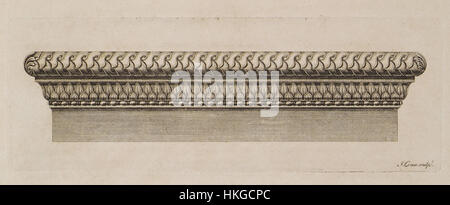 Ormament von Architekturmerkmal Stuart James & Revett Nicholas 1762 Stockfoto