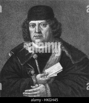 Robert Cooper Martin Luther von Hans Holbein, Gravur 2 (Mornauer Porträt) Stockfoto