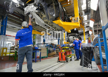 Renault Alpine-Fabrik in Dieppe (Nordfrankreich), 2015/09/10 Stockfoto