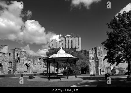 Winter Schnee, Newark Castle, Newark auf Trent, Nottinghamshire, England, UK Stockfoto