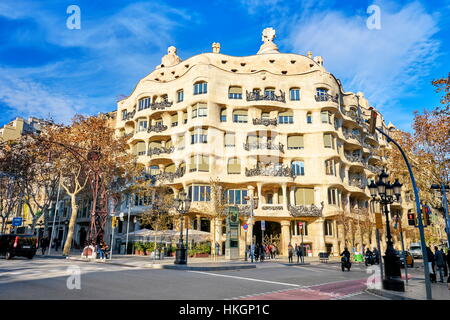 La Pedrera Bauplanung von Antoni Gaudi, Barcelona, Katalonien, Spanien Stockfoto