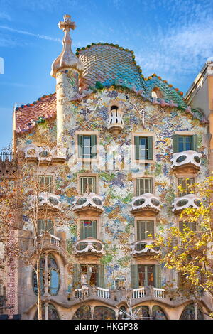 Casa Batllo Haus Design von Antonio Gaudi, Barcelona, Spanien Stockfoto