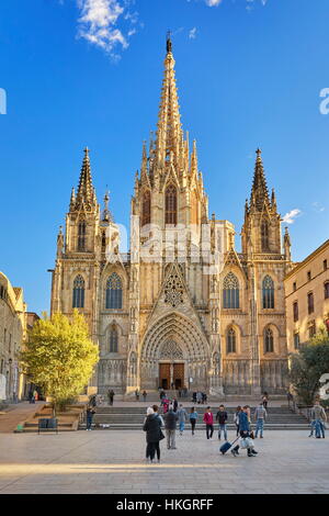 Kathedrale von Barcelona, Barri Ghotic Viertel, Katalonien, Spanien Stockfoto