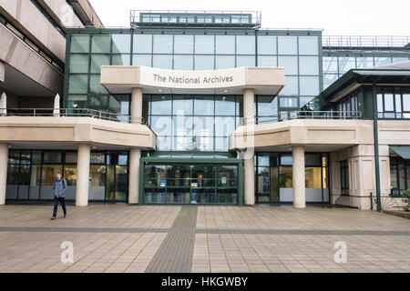 Außenansicht des National Archives in Kew, Südwest-London, England, Großbritannien Stockfoto