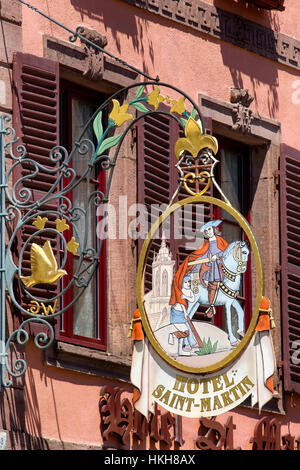 Klassische Schilder in Colmar Stockfoto