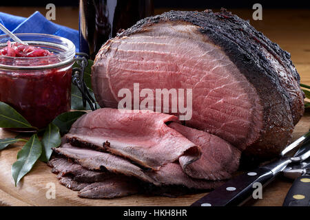 Gewürztes Rindfleisch Stockfoto