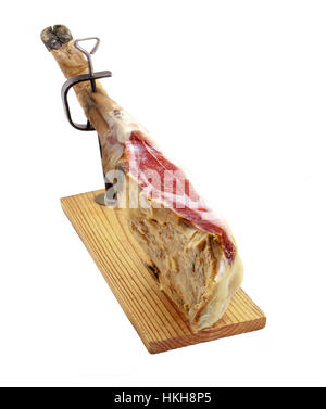 Spanischer Schinken. Jamon Serrano. Stockfoto