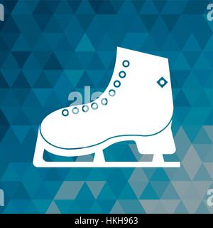 Schlittschuh Winter Sport blau abstrakten Hintergrund Stock Vektor