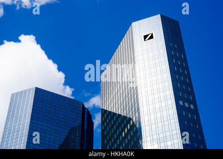 Frankfurt Am Main: Deutsche Bank-Türme, Banken, Hessen, Hessen, Deutschland Stockfoto