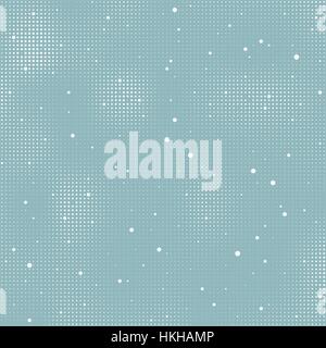 Vektor Halbton Winter Hintergrundmuster mit fallendem Schnee Stock Vektor