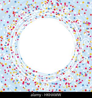 Vektor bunten Hintergrund für Silvester Feier Karte mit Konfetti, Linien und Kurven Stock Vektor