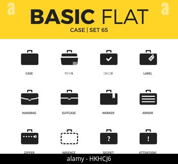 Basis-Set der Fall Symbole Stock Vektor