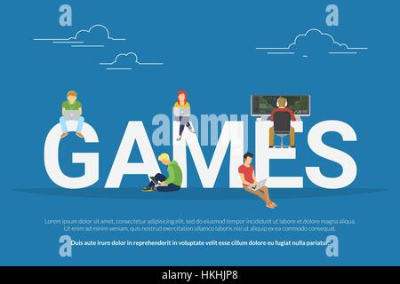 Spiele-Konzept-Abbildung Stock Vektor