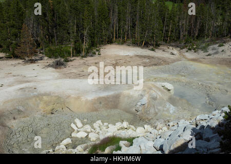 Schwefel-Kessel, Yellowstone-Nationalpark, Wyoming, USA Stockfoto