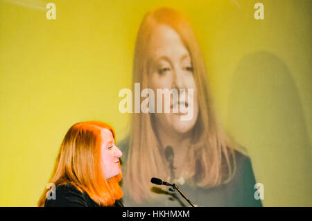 Belfast, Nordirland. 22. März 2014 - befasst MP für East Belfast, Naomi Long, sich der Partei Allianz-Konferenz Stockfoto