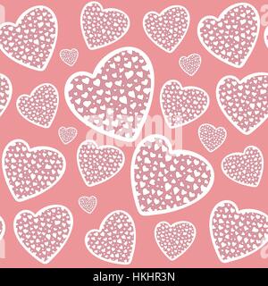 Valentinstag oder Hochzeit Herzen nahtlose Muster Stock Vektor