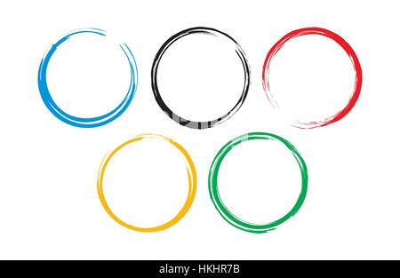 Abstrakte farbige Ringe Stock Vektor