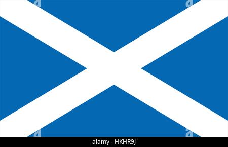 Flagge von Schottland auch bekannt als St Andrews Cross oder die Saltire Stock Vektor