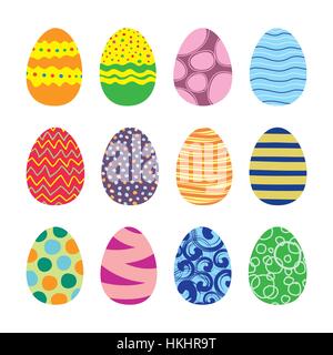 Ostern Eiern Vector Icons Set Stock Vektor