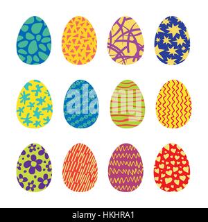 Ostern Eiern Vector Icons Set Stock Vektor