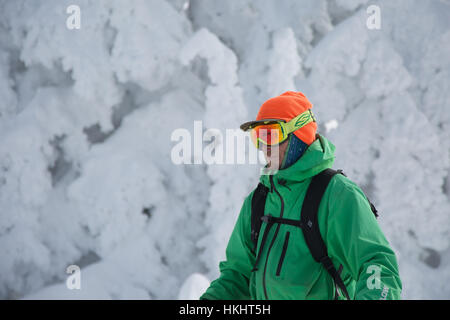 Backcountry Skiing in Steamboat Springs, Colorado Stockfoto