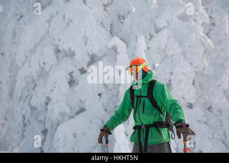 Backcountry Skiing in Steamboat Springs, Colorado Stockfoto