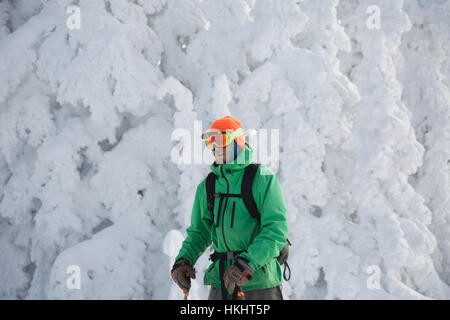 Backcountry Skiing in Steamboat Springs, Colorado Stockfoto