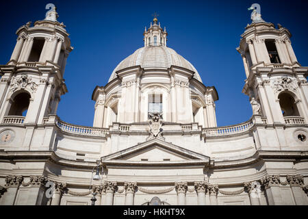 Die Kirche Sant'Agnese in Agone in Rom, Italien. Stockfoto